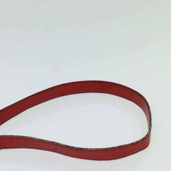 CELINE Chain Shoulder Bag Leather Red Gold - Picture 8 of 12